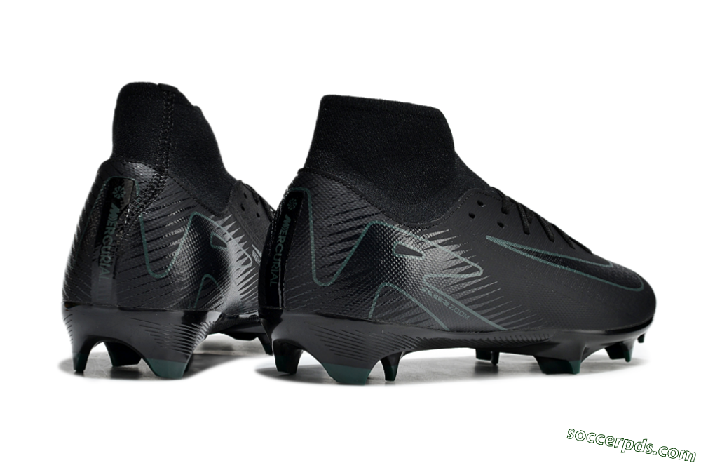 Nike Air Zoom Mercurial Superfly 10 Academy FG High-Tops Football Boots - Black/Green 6