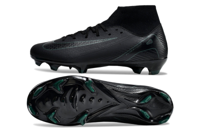 Nike Air Zoom Mercurial Superfly 10 Academy FG High-Tops Football Boots - Black/Green