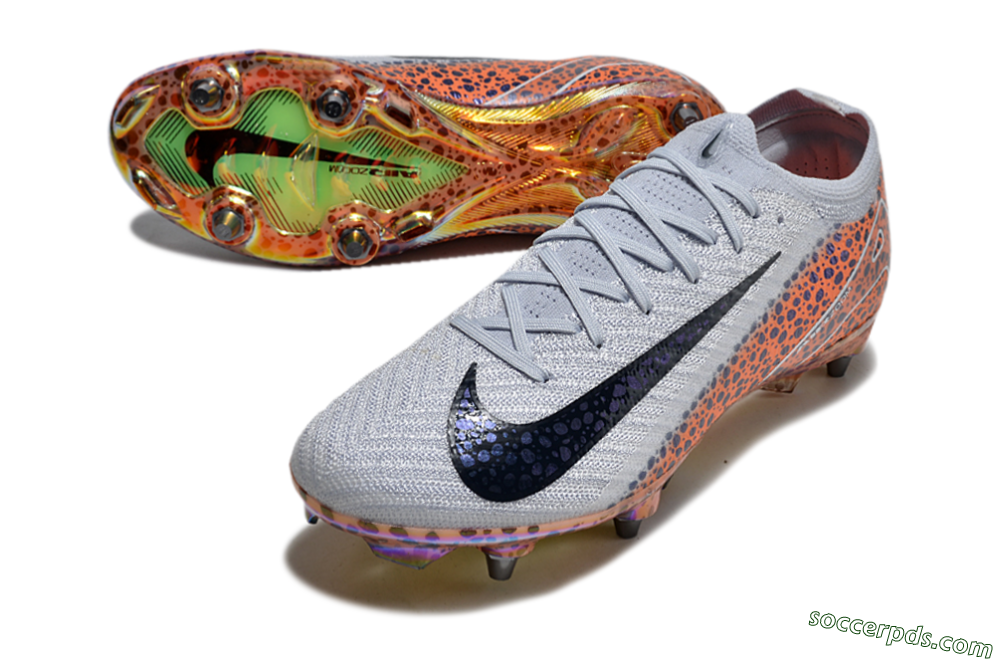 Nike Air Zoom Mercurial Vapor 16 Pro SG Low-Tops Football Boots - Grey/Black/Leopard 3