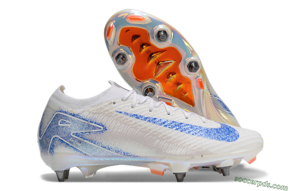 Nike Air Zoom Mercurial Vapor 16 Pro SG Low-Tops Football Boots - Beige/White/Blue 1