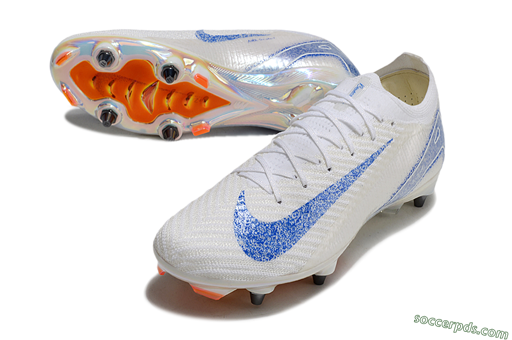 Nike Air Zoom Mercurial Vapor 16 Pro SG Low-Tops Football Boots - Beige/White/Blue 3