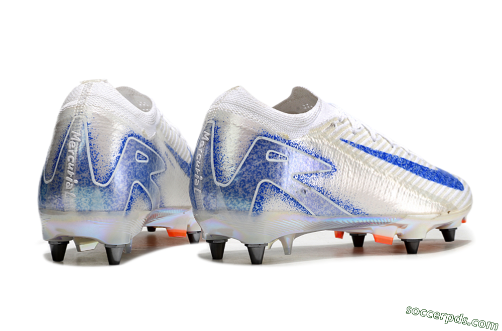 Nike Air Zoom Mercurial Vapor 16 Pro SG Low-Tops Football Boots - Beige/White/Blue 6