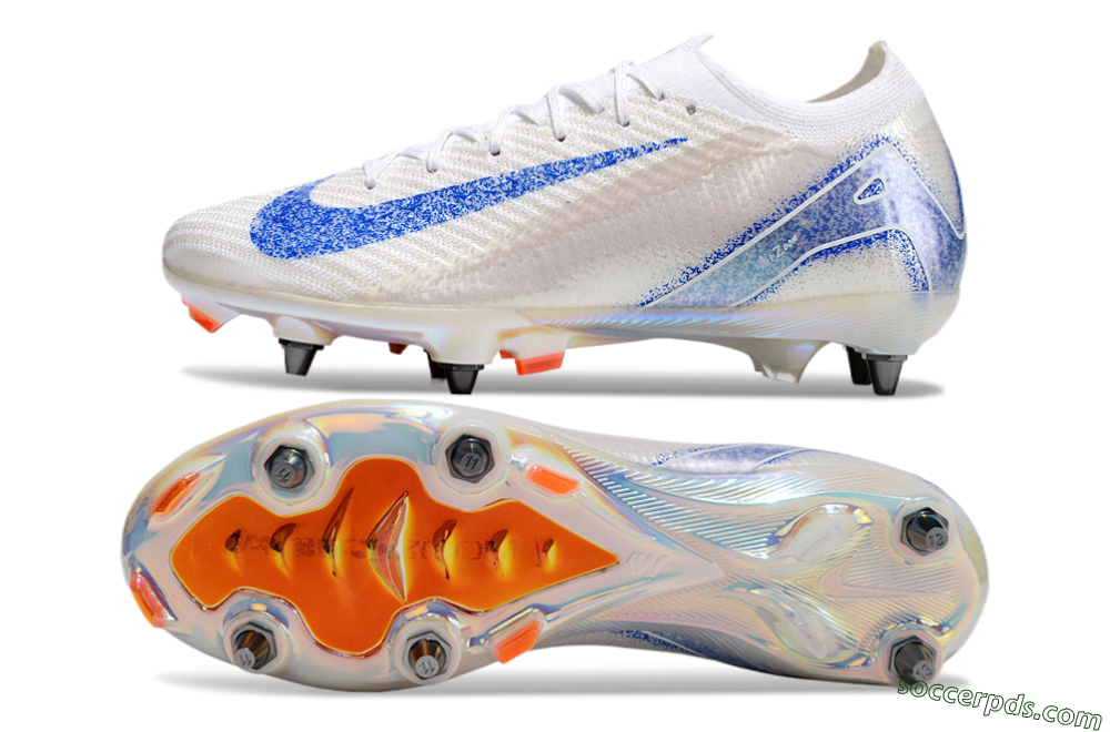 Nike Air Zoom Mercurial Vapor 16 Pro SG Low-Tops Football Boots - Beige/White/Blue 0