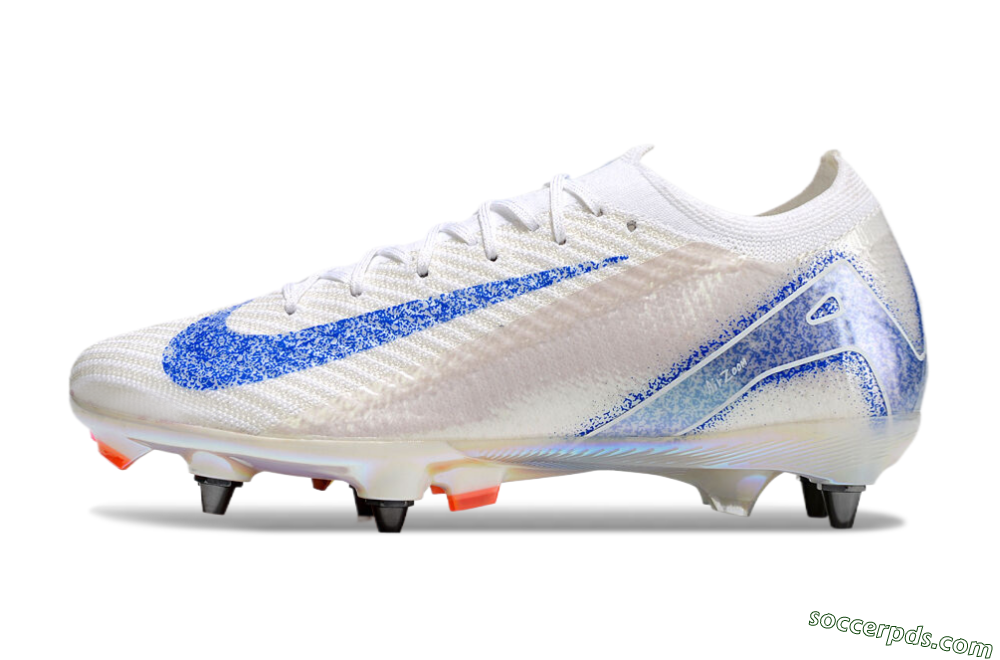 Nike Air Zoom Mercurial Vapor 16 Pro SG Low-Tops Football Boots - Beige/White/Blue 2