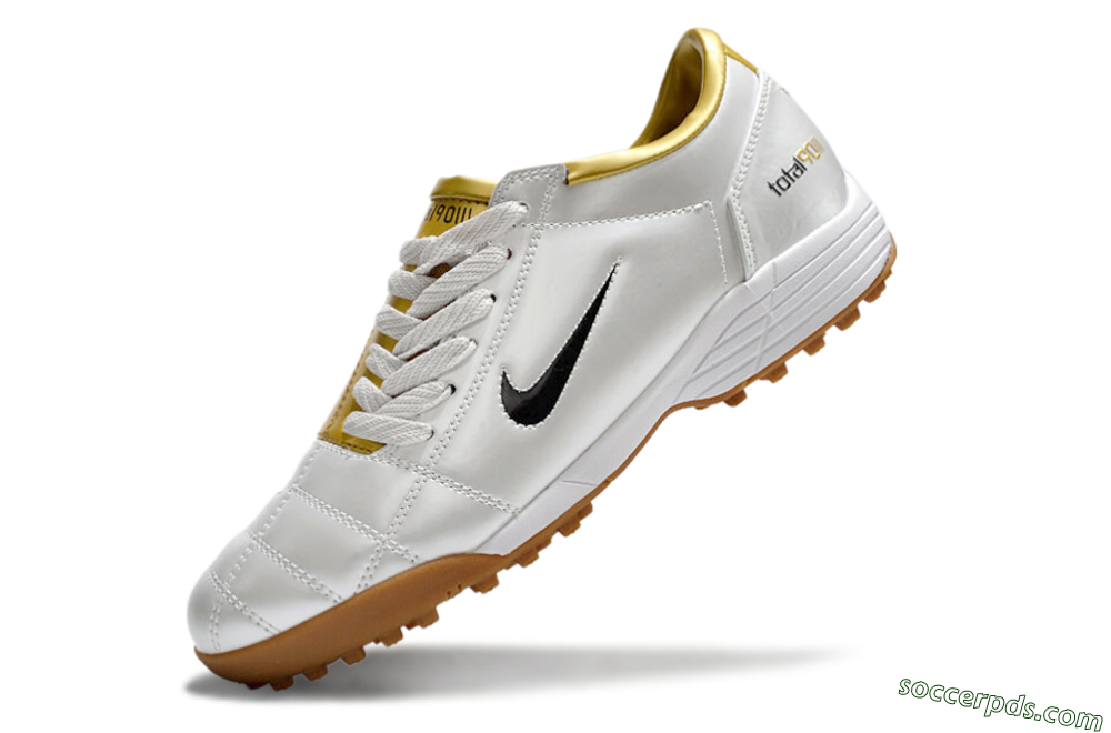 Nike Total 90 II TF Low-Tops Football Shoes - Silver/Black/Gold 5