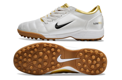 Nike Total 90 II TF Low-Tops Football Shoes - Silver/Black/Gold
