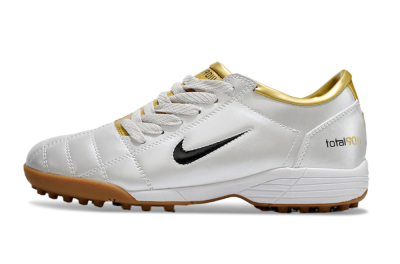 Nike Total 90 II TF Low-Tops Football Shoes - Silver/Black/Gold