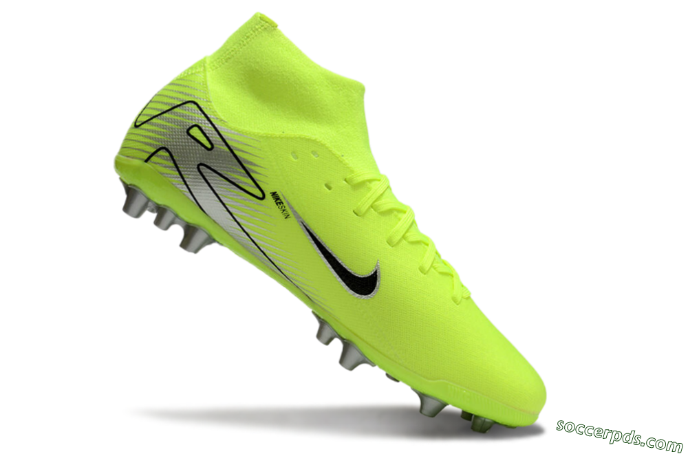 Nike Air Zoom Mercurial Superfly 10 Academy AG High-Tops Football Boots - Yellow/Black/Silver 4
