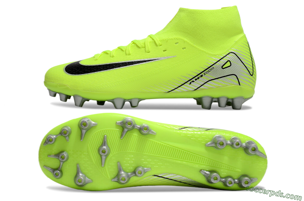 Nike Air Zoom Mercurial Superfly 10 Academy AG High-Tops Football Boots - Yellow/Black/Silver 0