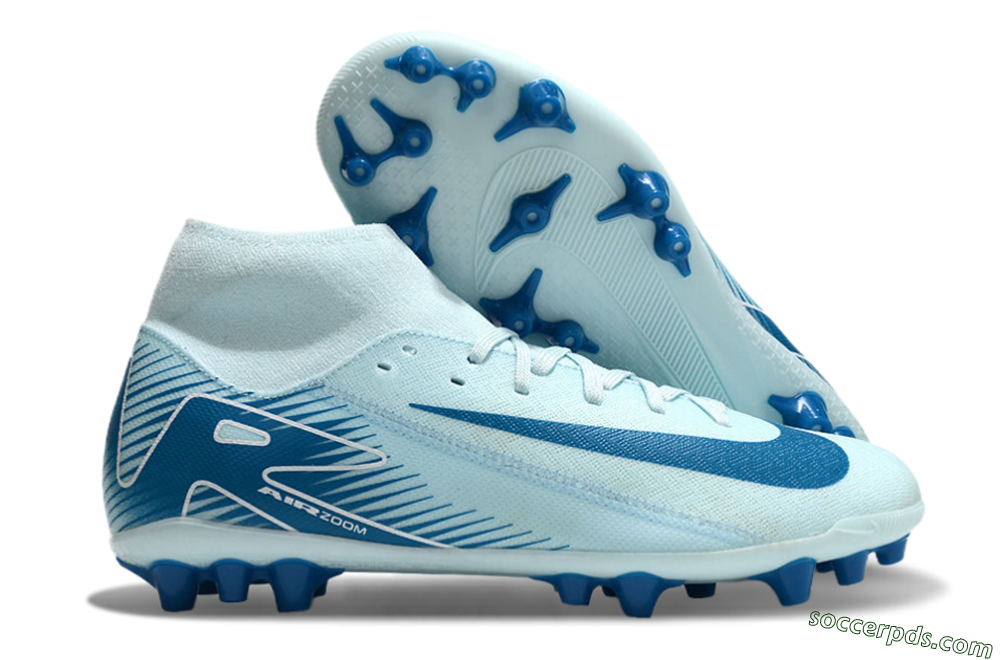 Nike Air Zoom Mercurial Superfly 10 Academy AG High-Tops Football Boots - Jade/Blue/White 1