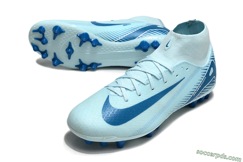 Nike Air Zoom Mercurial Superfly 10 Academy AG High-Tops Football Boots - Jade/Blue/White 3
