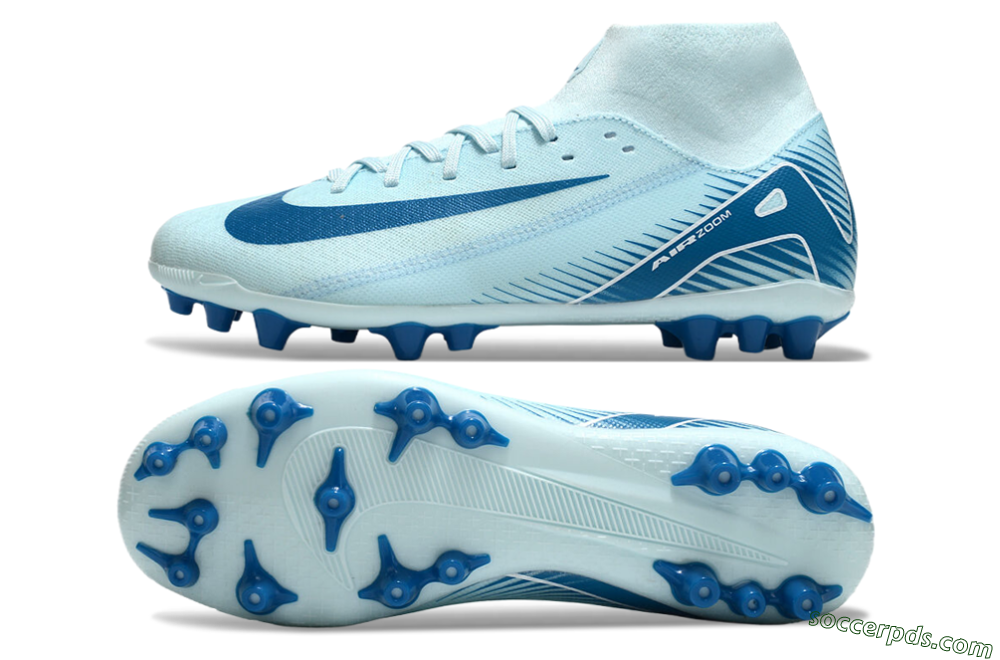 Nike Air Zoom Mercurial Superfly 10 Academy AG High-Tops Football Boots - Jade/Blue/White 0