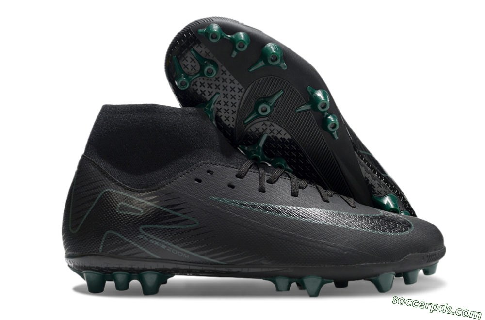 Nike Air Zoom Mercurial Superfly 10 Academy AG High-Tops Football Boots - Black/Green 1