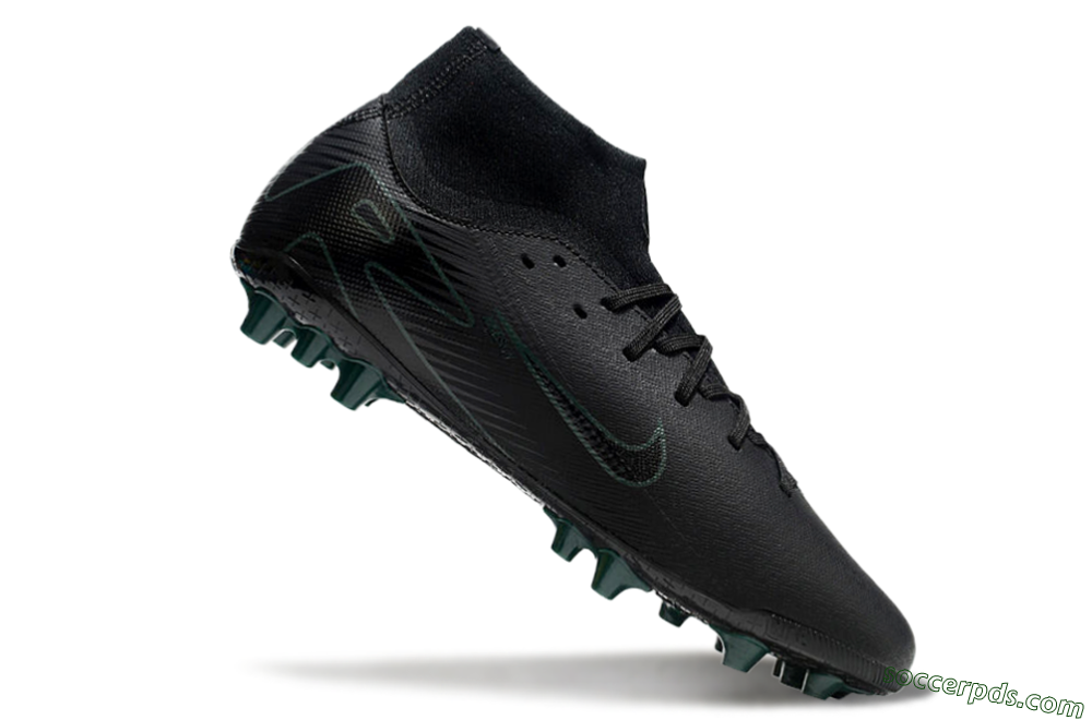 Nike Air Zoom Mercurial Superfly 10 Academy AG High-Tops Football Boots - Black/Green 4