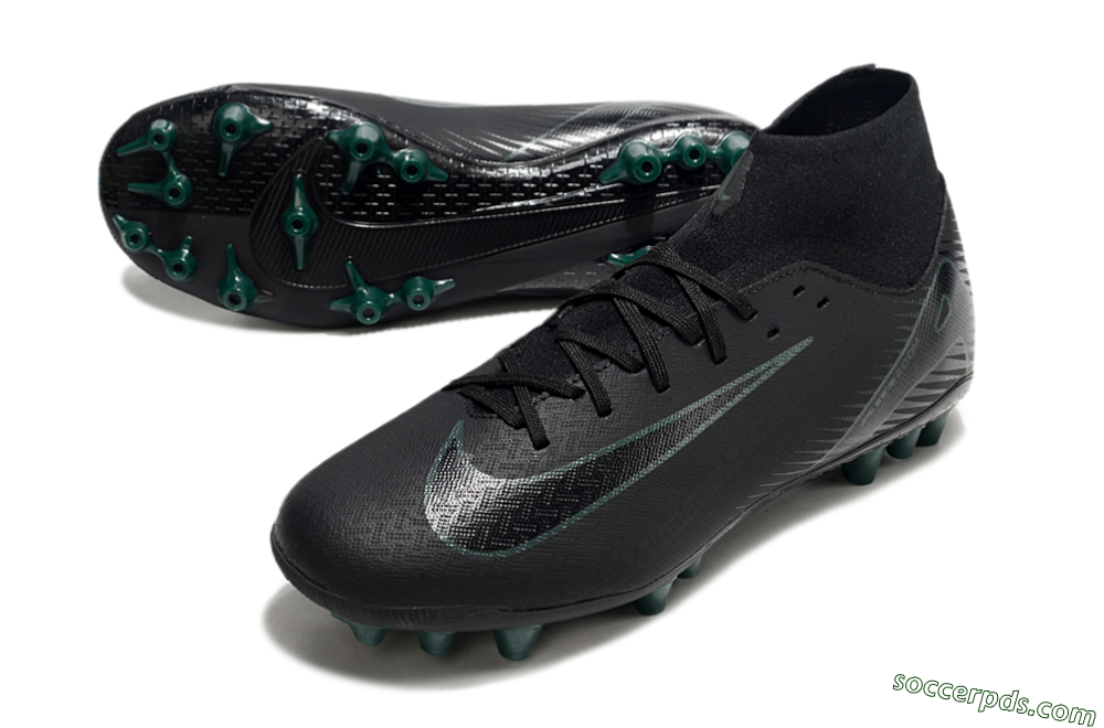 Nike Air Zoom Mercurial Superfly 10 Academy AG High-Tops Football Boots - Black/Green 3