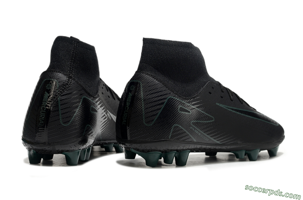 Nike Air Zoom Mercurial Superfly 10 Academy AG High-Tops Football Boots - Black/Green 6