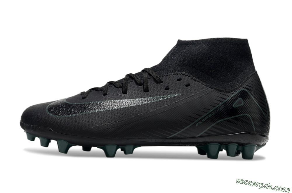 Nike Air Zoom Mercurial Superfly 10 Academy AG High-Tops Football Boots - Black/Green 2