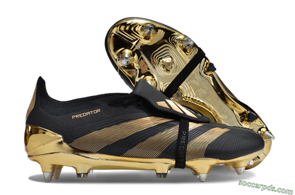 Adidas Predator Elite Foldover Tongue SG Low-Tops Football Boots - Black/Gold 1
