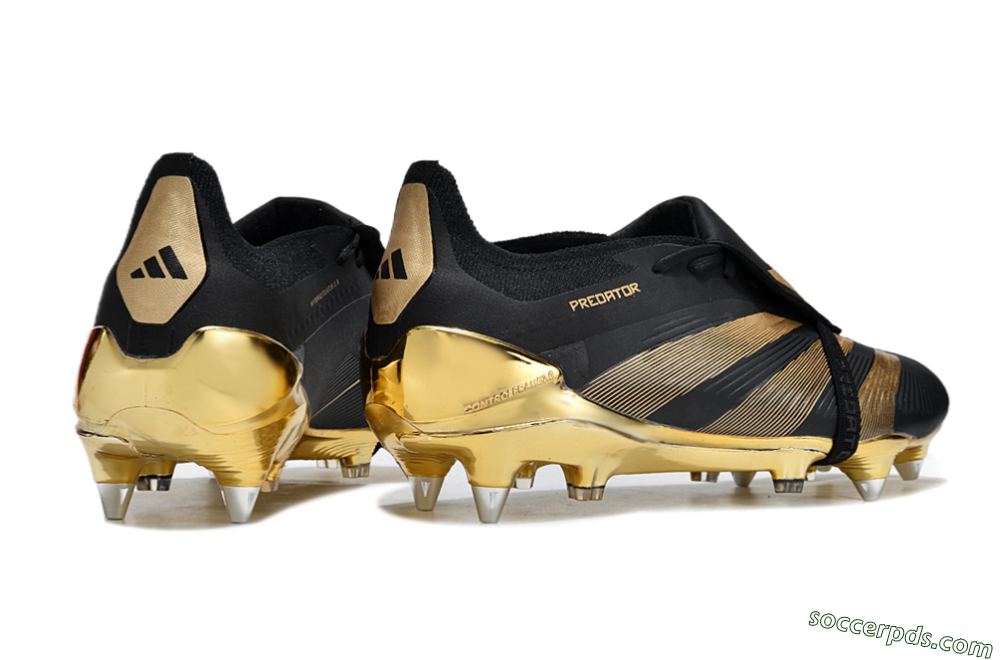 Adidas Predator Elite Foldover Tongue SG Low-Tops Football Boots - Black/Gold 6