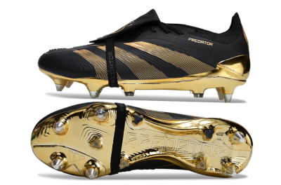 Adidas Predator Elite Foldover Tongue SG Low-Tops Football Boots - Black/Gold