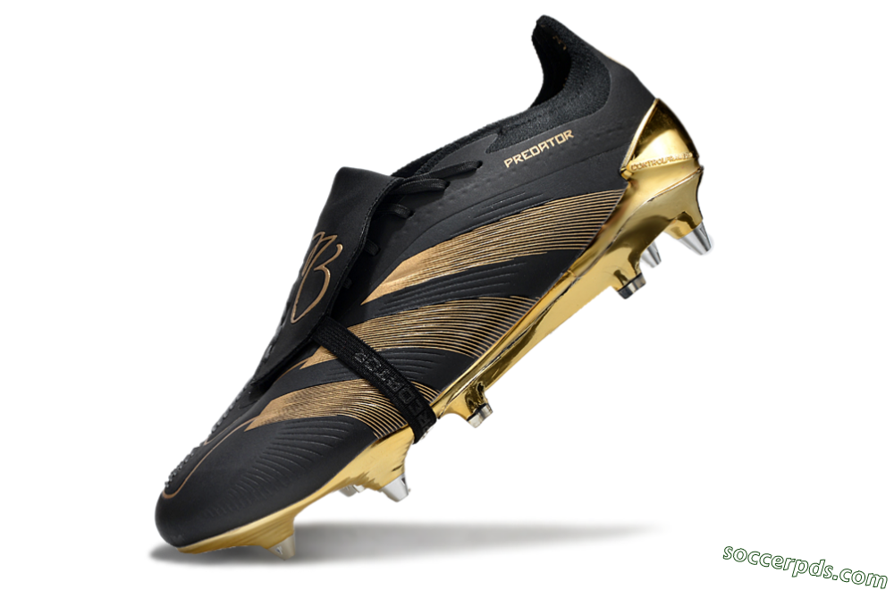Adidas Predator Elite Foldover Tongue SG Low-Tops Football Boots - Black/Gold 5