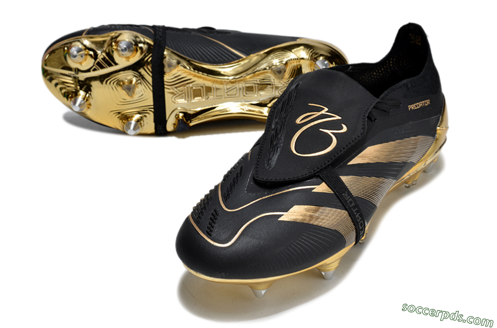 Adidas Predator Elite Foldover Tongue SG Low-Tops Football Boots - Black/Gold 3