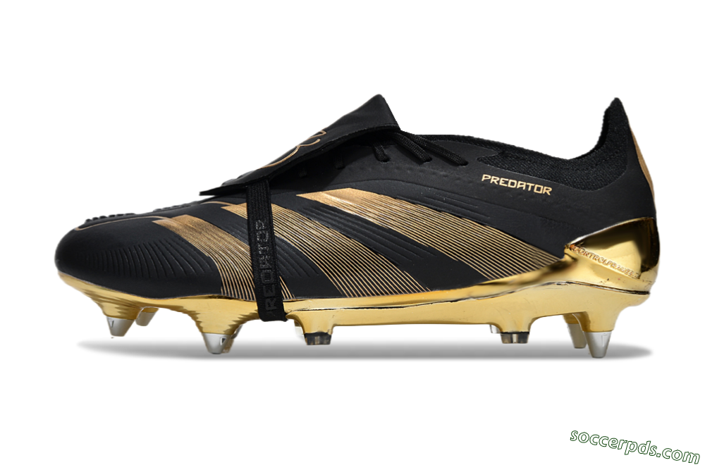 Adidas Predator Elite Foldover Tongue SG Low-Tops Football Boots - Black/Gold 2