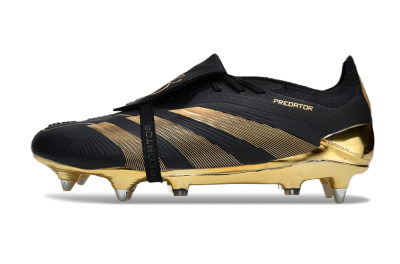 Adidas Predator Elite Foldover Tongue SG Low-Tops Football Boots - Black/Gold