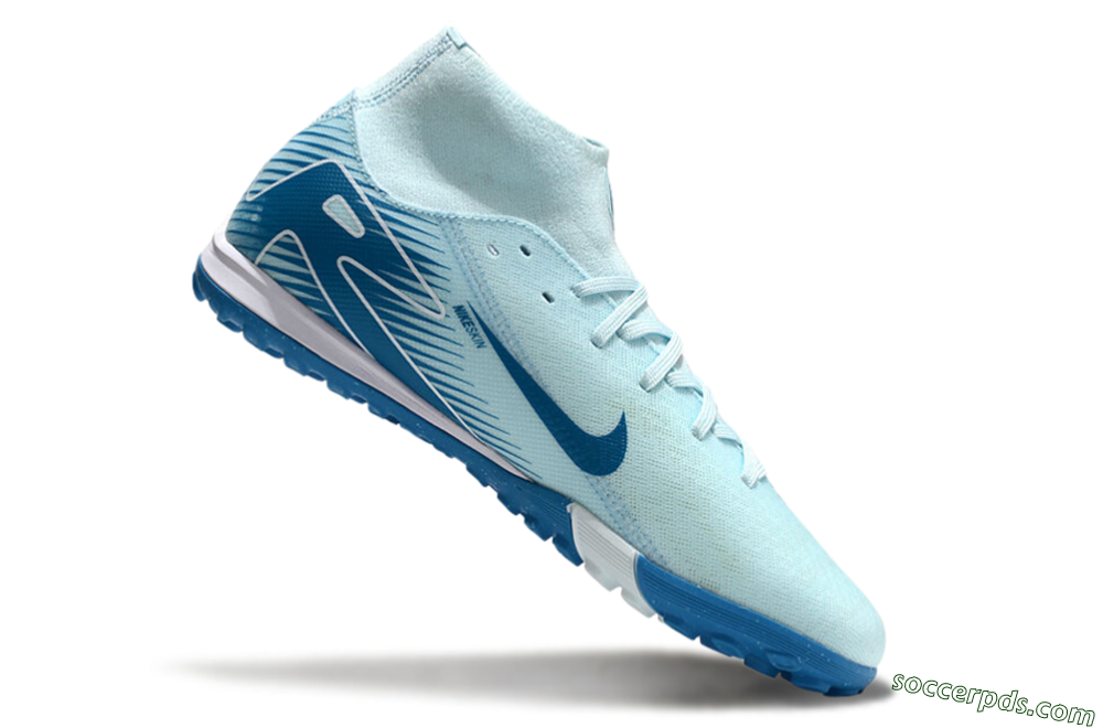 Nike Air Zoom Mercurial Superfly 10 Academy TF High-Tops Football Shoes - Jade/Blue/White 4