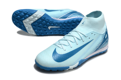 Nike Air Zoom Mercurial Superfly 10 Academy TF High-Tops Football Shoes - Jade/Blue/White