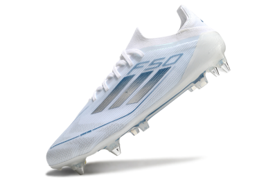 Adidas F50 Elite SG Low-Tops Football Boots - White/Silver/Blue