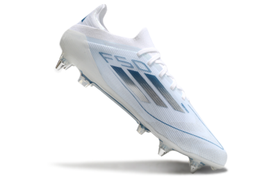 Adidas F50 Elite SG Low-Tops Football Boots - White/Silver/Blue
