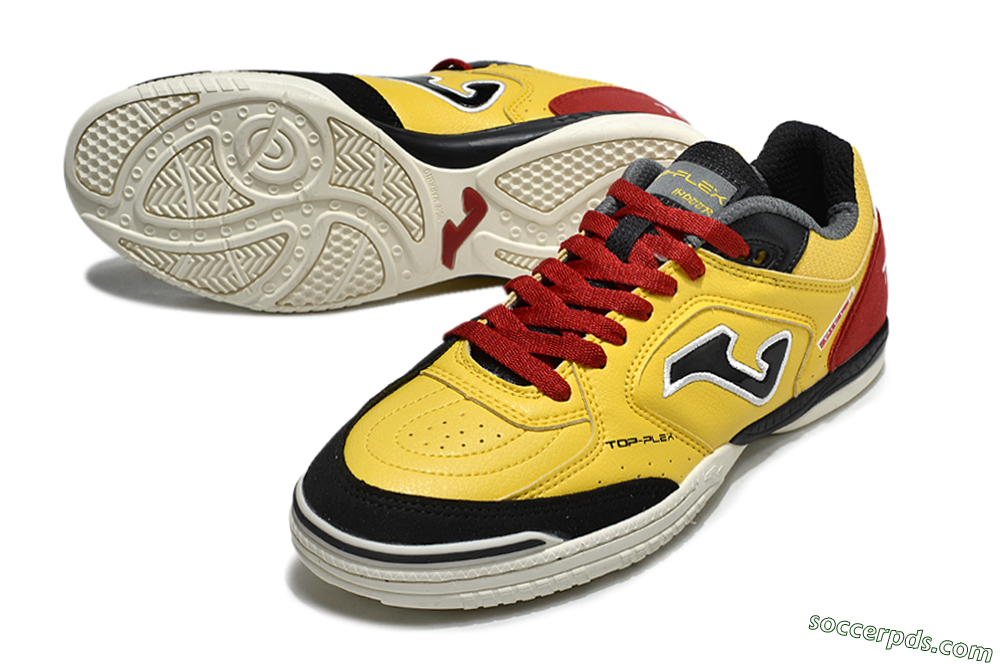 Joma Top Flex IC Low-Tops Football Shoes - Yellow/Black/Red 3