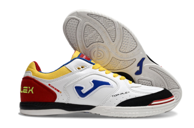 Joma Top Flex IC Low-Tops Football Shoes - White/Yellow/Red