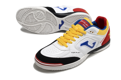 Joma Top Flex IC Low-Tops Football Shoes - White/Yellow/Red