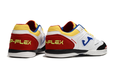 Joma Top Flex IC Low-Tops Football Shoes - White/Yellow/Red