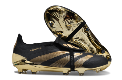 Adidas Predator Elite Foldover Tongue FG Low-Tops Football Boots - Black/Gold