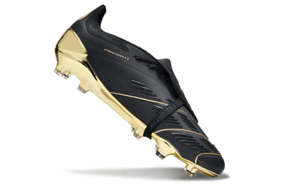 Adidas Predator Elite Foldover Tongue FG Low-Tops Football Boots - Black/Gold
