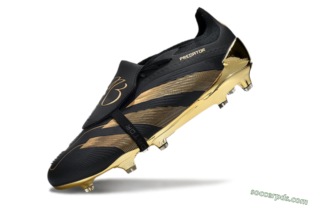 Adidas Predator Elite Foldover Tongue FG Low-Tops Football Boots - Black/Gold 5