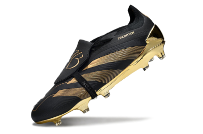 Adidas Predator Elite Foldover Tongue FG Low-Tops Football Boots - Black/Gold