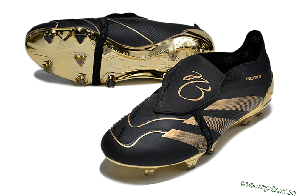 Adidas Predator Elite Foldover Tongue FG Low-Tops Football Boots - Black/Gold 3