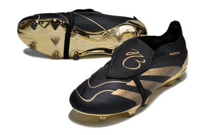 Adidas Predator Elite Foldover Tongue FG Low-Tops Football Boots - Black/Gold