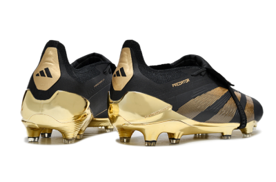 Adidas Predator Elite Foldover Tongue FG Low-Tops Football Boots - Black/Gold