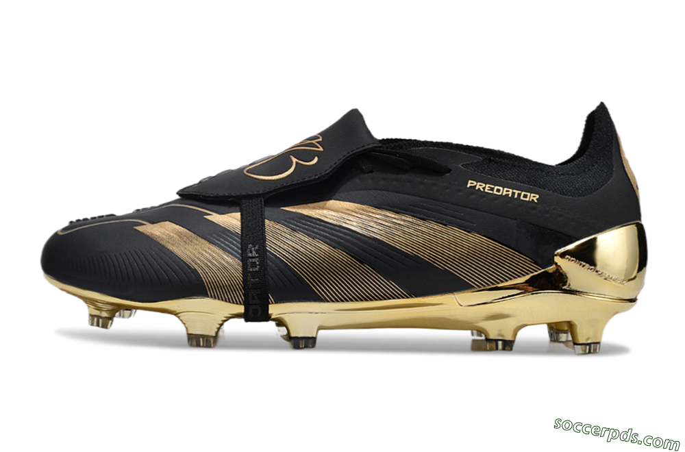 Adidas Predator Elite Foldover Tongue FG Low-Tops Football Boots - Black/Gold 2