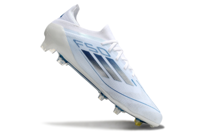 Adidas F50 Elite FG Low-Tops Football Boots - White/Silver/Blue