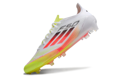 Adidas F50 Elite FG Low-Tops Football Boots - White/Yellow/Red