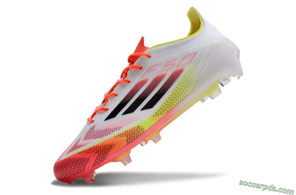 Adidas F50 Elite FG Low-Tops Football Boots - White/Red/Yellow 5
