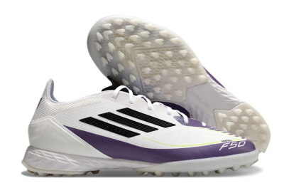 Adidas x Messi F50 Pro TF Low-Tops Football Shoes - White/Purple/Black
