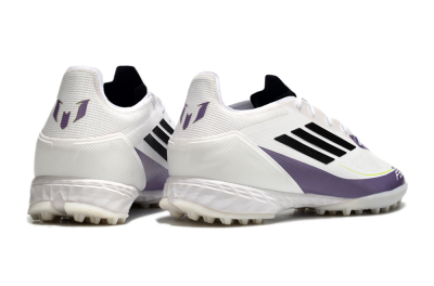Adidas x Messi F50 Pro TF Low-Tops Football Shoes - White/Purple/Black