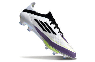 Adidas F50 Elite FG Low-Tops Football Boots - White/Black/Purple